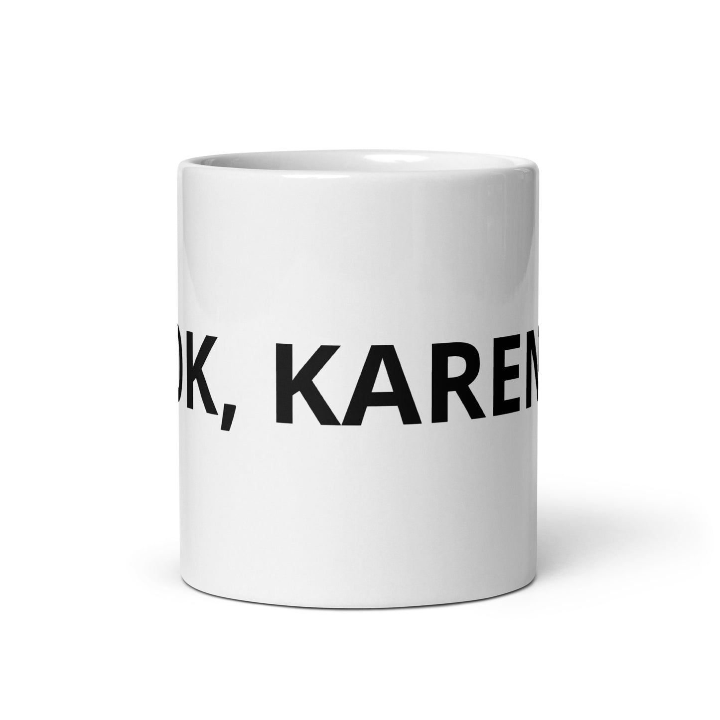 White glossy mug - Karen