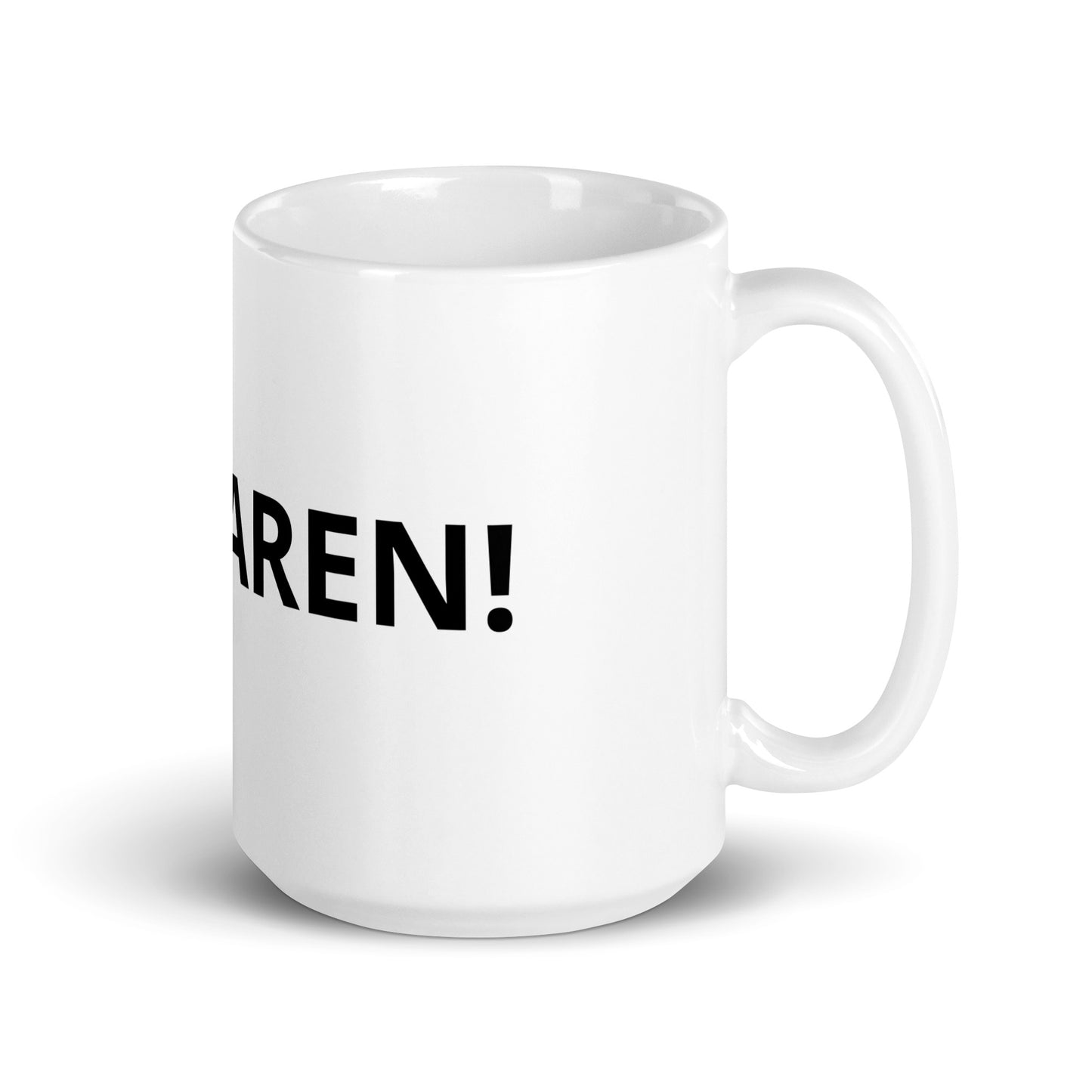 White glossy mug - Karen