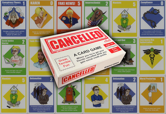 Cancelled Club - A Party Game where you try to get your friends cancelled!