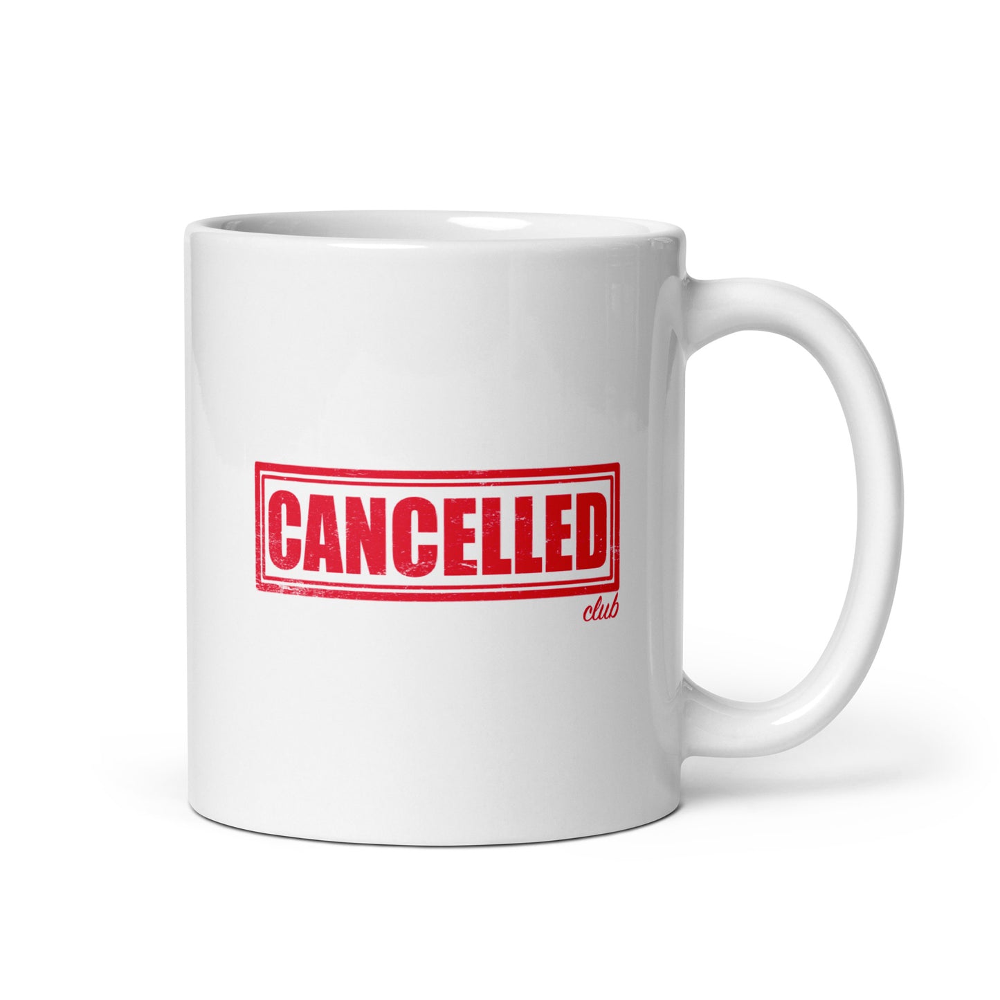 White glossy mug - Emergency Use Authorization - Cancelled Club