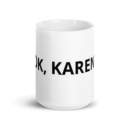 White glossy mug - Karen