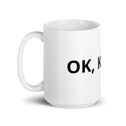 White glossy mug - Karen