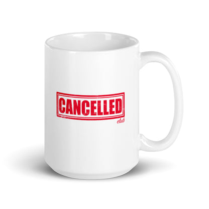 White glossy mug - Emergency Use Authorization - Cancelled Club